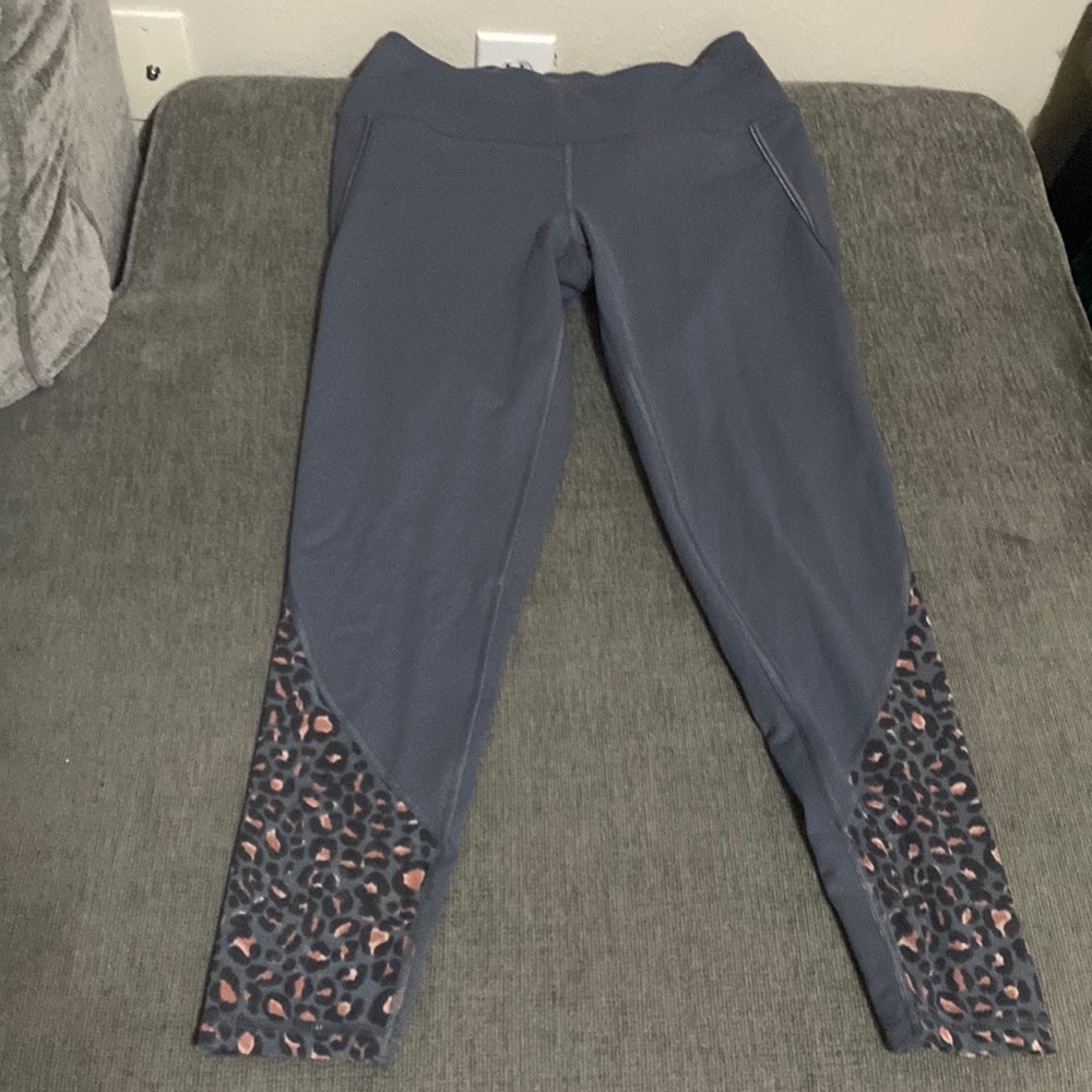 Victoria Secret Gray and Pink leopard print leggings